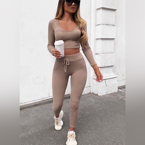 Fashion Nova Pants - Fashion Nova Wanderlust Leggings - Taupe